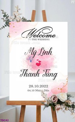 File ảnh File banner phông tiệc đám cưới TDC42 (gốc) in backdrop sự kiện