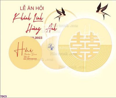 File tranh in tráng gương File banner phông tiệc đám cưới TDC5 (siêu nét)