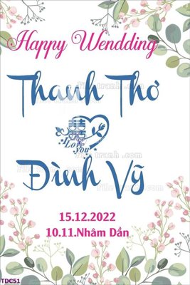 Mua file gốc File banner phông tiệc đám cưới TDC51 (PSD) tại Filetranh.com