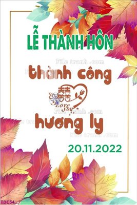 Tải file File banner phông tiệc đám cưới TDC54 (ảnh gốc) file AI/EPS