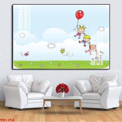 File gốc File tranh trẻ em TE1258 (chủ đề hiện đại) trang trí