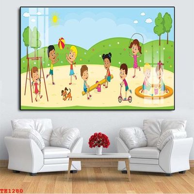 File gốc File tranh trẻ em TE1280 (ảnh chi tiết) để in lụa