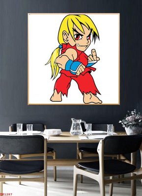 File gốc File tranh trẻ em TE1287 (in lụa) họa tiết 3D