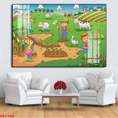 Tải file gốc in lụa File tranh trẻ em TE1308 siêu nét