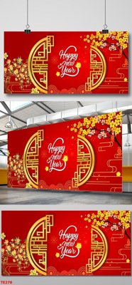 File in ấn file in baner tết 2023 phông tết tất niên khai xuân TE278 chuyên nghiệp