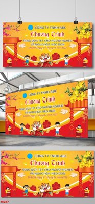 File tranh ảnh gốc file in baner tết 2023 phông tết tất niên khai xuân TE287 dùng cho in khổ lớn