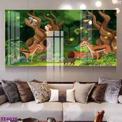 Tải về hình ảnh gốc File tranh trẻ em rừng động vật TE4026 sắc nét