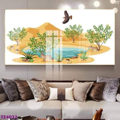 File gốc File tranh trẻ em rừng động vật TE4032 (trang trí) phòng làm việc