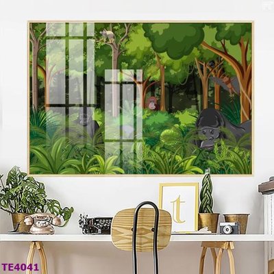 File PSD File tranh trẻ em rừng động vật TE4041 (bản gốc) cho nhà in