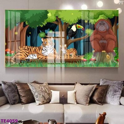 Tải file gốc File tranh trẻ em rừng động vật TE4059 (in khổ lớn) không mờ