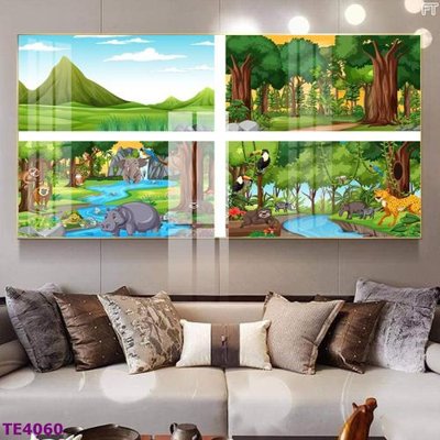 Tải file gốc File tranh trẻ em rừng động vật TE4060 (để in lụa)