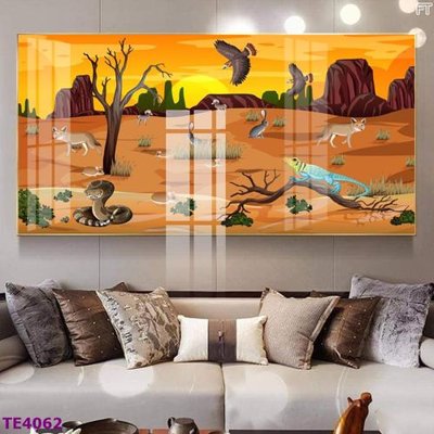 File ảnh File tranh trẻ em rừng động vật TE4062 (gốc) in decal dán tường