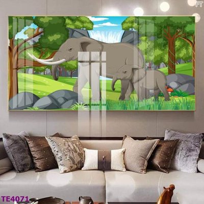 File gốc File tranh trẻ em rừng động vật TE4071 (in 3D) cho trang trí