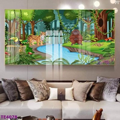 File gốc File tranh trẻ em rừng động vật TE4078 (cho in UV) siêu nét