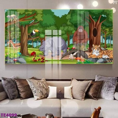 File PSD File tranh trẻ em rừng động vật TE4099 (bản gốc) cho nhà in