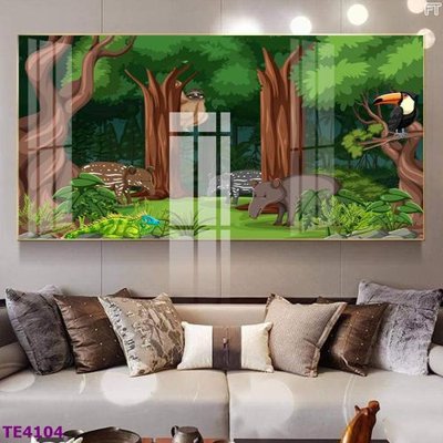 Ảnh mô tả file gốc in mica File tranh trẻ em rừng động vật TE4104