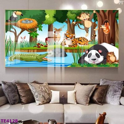 File tranh File tranh trẻ em rừng động vật TE4128 (gốc) chủ đề con người