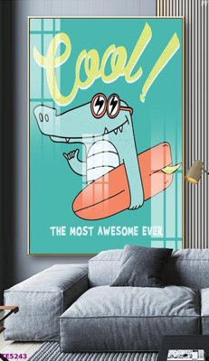 File in trần File tranh trẻ em TE5243 (file gốc) hoa văn 3D