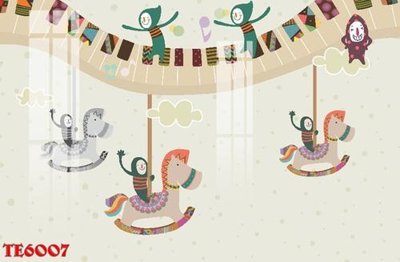 File in lụa File tranh trẻ em 3d TE6007 (tân cổ điển) File tranh trẻ em 3d TE6007