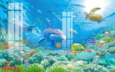 File in trần File tranh trẻ em 3d TE6034 (file gốc) hoa văn 3D