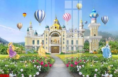 File gốc File tranh tường nền trẻ em 3d TE7002 (trang trí) phòng làm việc