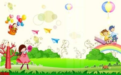 File PSD File tranh tường nền trẻ em 3d TE7004 (gốc) cho in quảng cáo