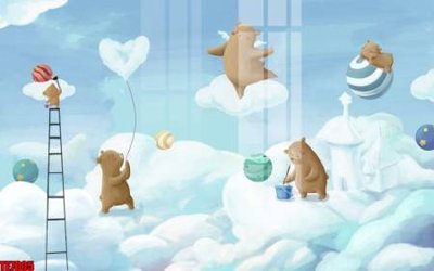 Tải file File tranh tường nền trẻ em 3d TE7005 (gốc) để in ấn ngay