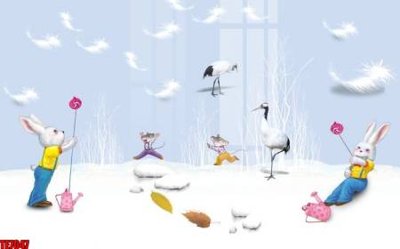 File tranh File tranh tường nền trẻ em 3d TE7047 (bản gốc) treo phòng ăn