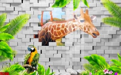 File PSD File tranh tường nền trẻ em 3d TE7139 (nguyên gốc) chất lượng cao