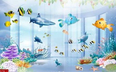 File gốc File tranh tường nền trẻ em 3d TE7162 (cho in 3D) độc đáo