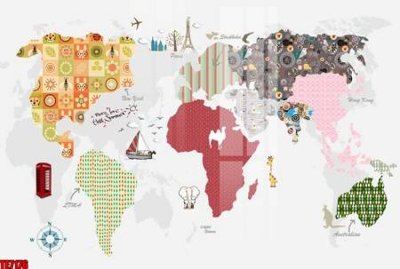 File gốc File tranh tường nền trẻ em 3d TE7176 (dành cho trang trí nội thất)