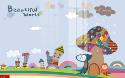 File tranh File tranh tường nền trẻ em 3d TE7203 (file gốc) chủ đề phong thủy