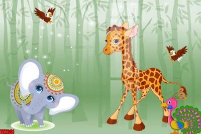 File PSD File tranh tường nền trẻ em 3d TE7241 (bản gốc) đã tách nền