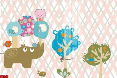 File ảnh File tranh tường nền trẻ em 3d TE7247 (gốc) in Hiflex