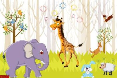 Ảnh gốc File tranh tường nền trẻ em 3d TE7250 (độ nét cao) in mica