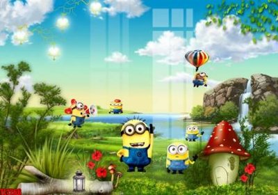 File gốc File tranh tường nền trẻ em 3d TE7266 (cho in ấn) từ kho Filetranh