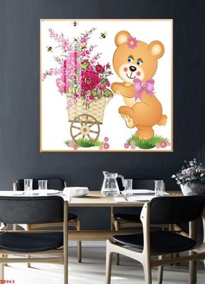 File gốc File tranh trẻ em TE963 (in mica) cắt laser