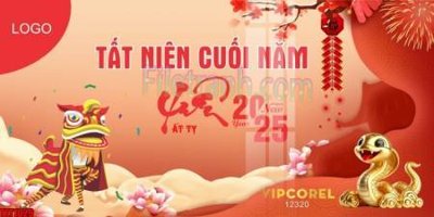 Download file tranh file in banner tết 2025 phông tết tất niên khai xuân chúc mừng năm mới 2025 TET1029 (file gốc PSD)