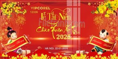 File in ấn chuyên nghiệp file in banner tết 2025 phông tết tất niên khai xuân chúc mừng năm mới 2025 TET1046 (file gốc)