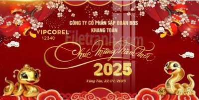 Download file file in banner tết 2025 phông tết tất niên khai xuân chúc mừng năm mới 2025 TET1050 (gốc) in mica bàn thờ