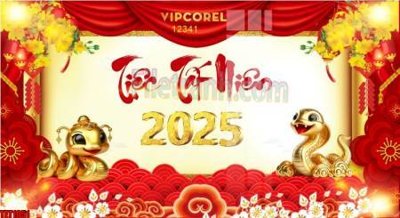 Chi tiết file tranh tráng gương file in banner tết 2025 phông tết tất niên khai xuân chúc mừng năm mới 2025 TET1051 (ảnh gốc)