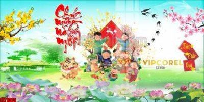 File gốc file in banner tết 2025 phông tết tất niên khai xuân chúc mừng năm mới 2025 TET1065 (in tráng gương) sang trọng