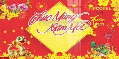 File in trần file in banner tết 2025 phông tết tất niên khai xuân chúc mừng năm mới 2025 TET1068 (file gốc) chủ đề vũ trụ