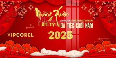Ảnh gốc file in banner tết 2025 phông tết tất niên khai xuân chúc mừng năm mới 2025 TET1140 (nét căng) in mica