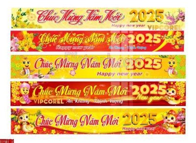 File ảnh gốc file in băng rôn 2025 băng rôn chúc mừng năm mới 2025 TET1181 không vỡ nét