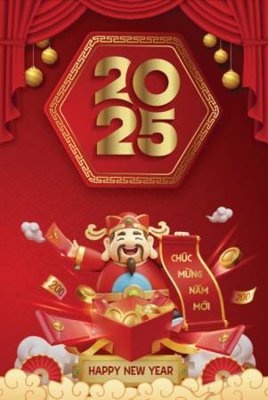 File gốc File in thông báo nghỉ tết 2025TET1226 (in mica) trang trí