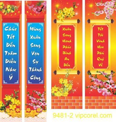 File in trần file câu đối tết chúc mừng năm mới 2025 TET1421 (bản gốc) bầu trời