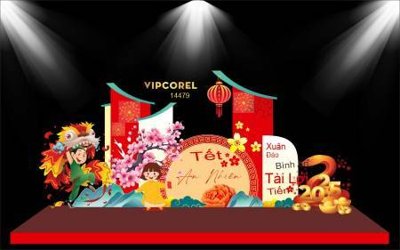 File in trần File check in decor backop trang trí cổng tết năm mới 2025 TET1447 (bản gốc) bầu trời