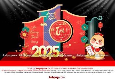 Tải file File check in decor backop trang trí cổng tết năm mới 2025 TET1450 (PSD) cho in ấn quảng cáo