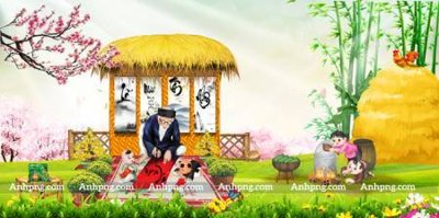 Tải file File tiểu cảnh tết check in phông tết 2025 TET1451 (gốc) làm tranh trang trí